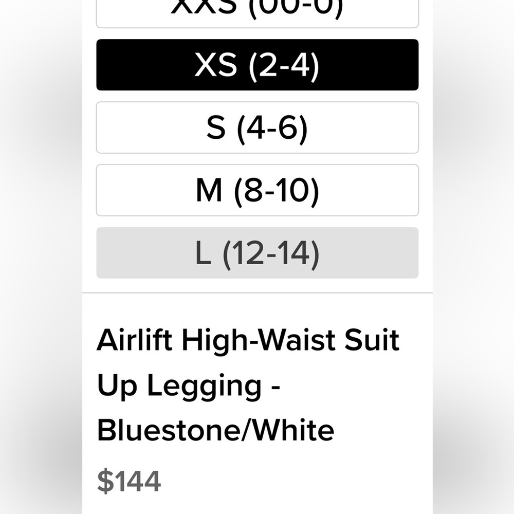 ALO Yoga Airlift High-Waist Suit
Up Legging - Bluestone/White-XS-NWT - Picture 6 of 9